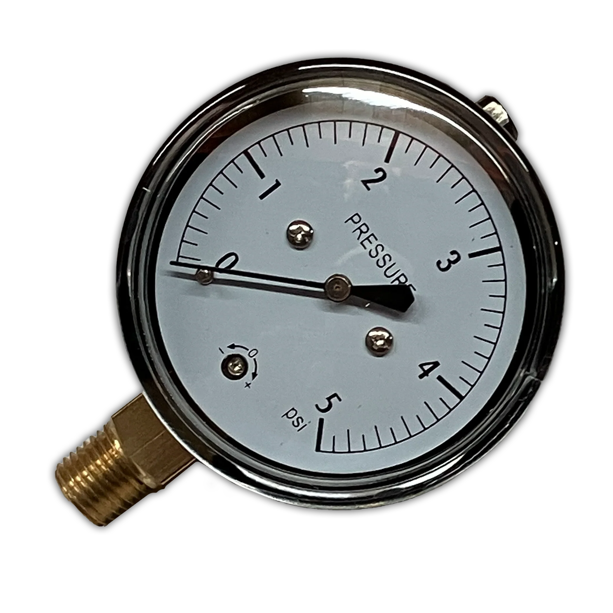 1/4" NPT 5 PSI Distilling Pressure Gauge - Image 2