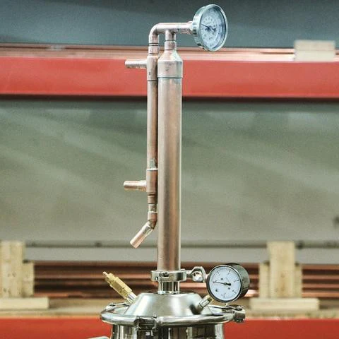 8 Gallon Copper Column / Condenser with 2 tri-clamps & two gaskets