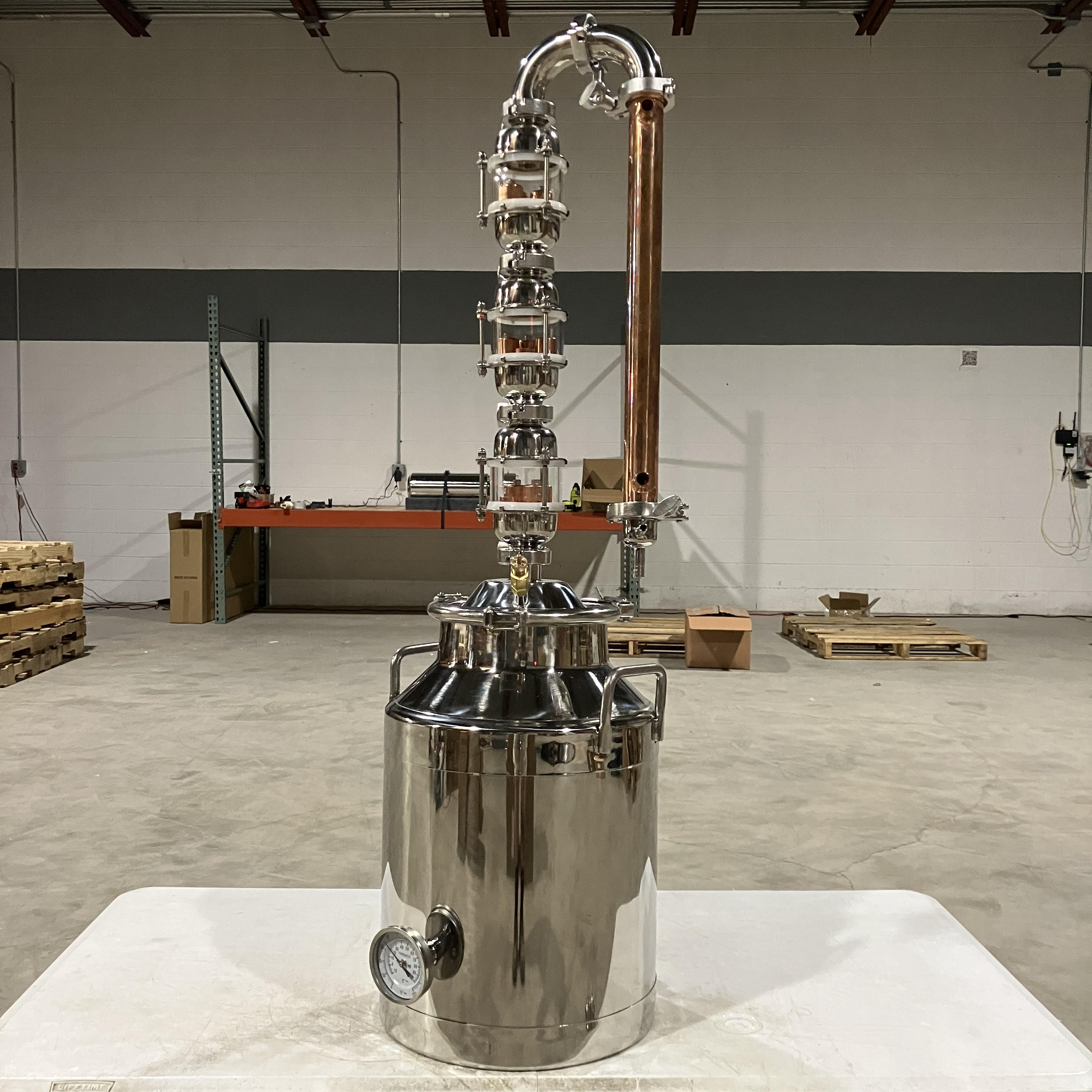 8 Gallon Stainless / Copper Bubble Plate Still - Image 3